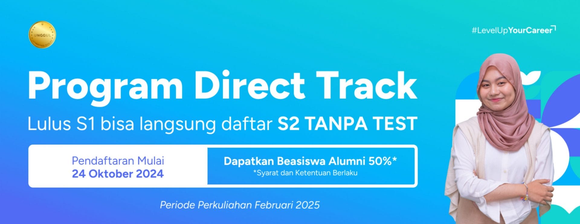 Web Banner Jalur Seleksi Direct Track Batch 2 Telkom University 2025