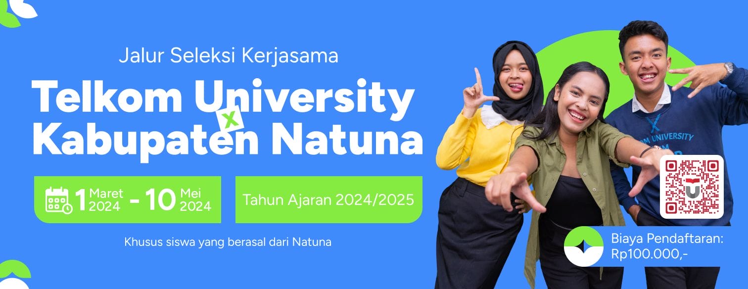 Web Banner Jalur Seleksi Kerjasama Telkom University X Natuna 2024